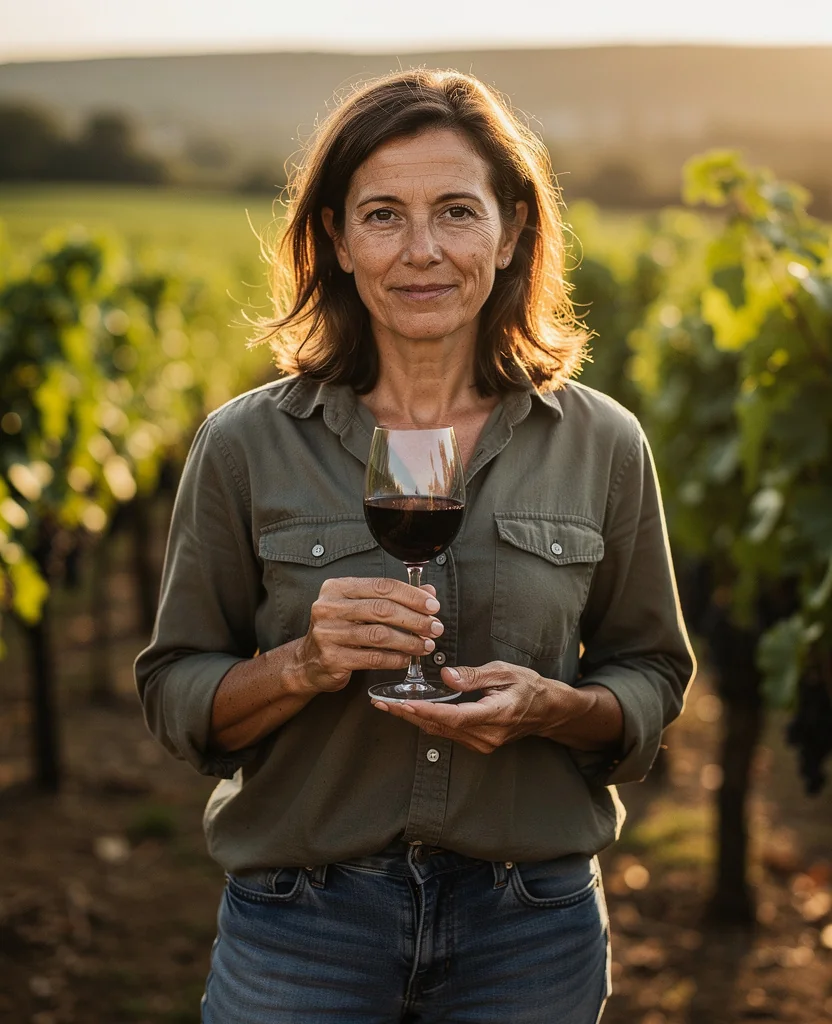 Portrait d'une vigneronne