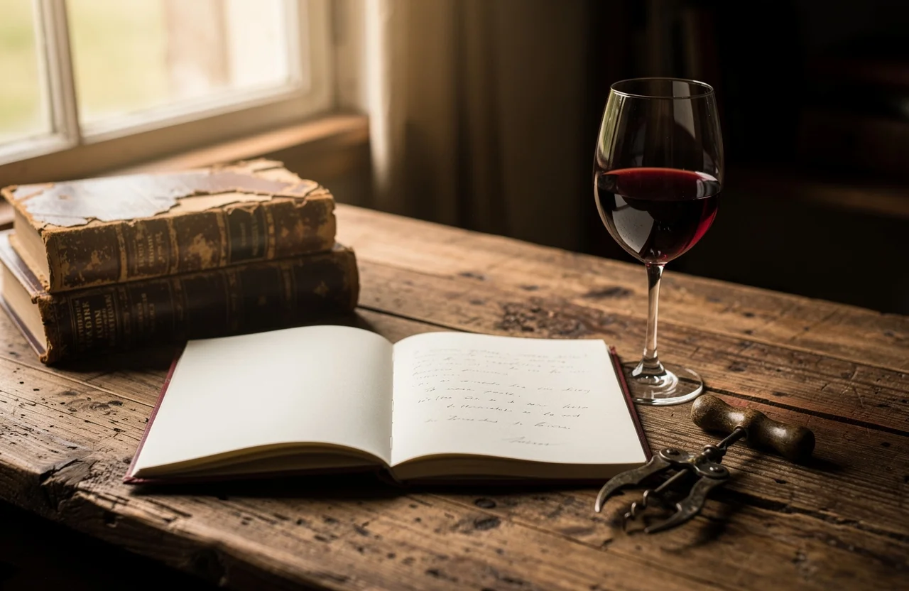 Table de dégustation et carnets